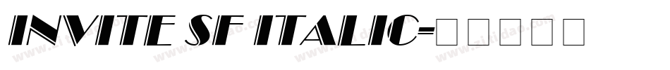 Invite SF Italic字体转换